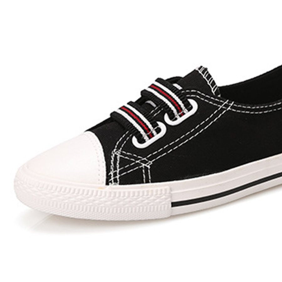 color block flat round toe casual sport sneakers