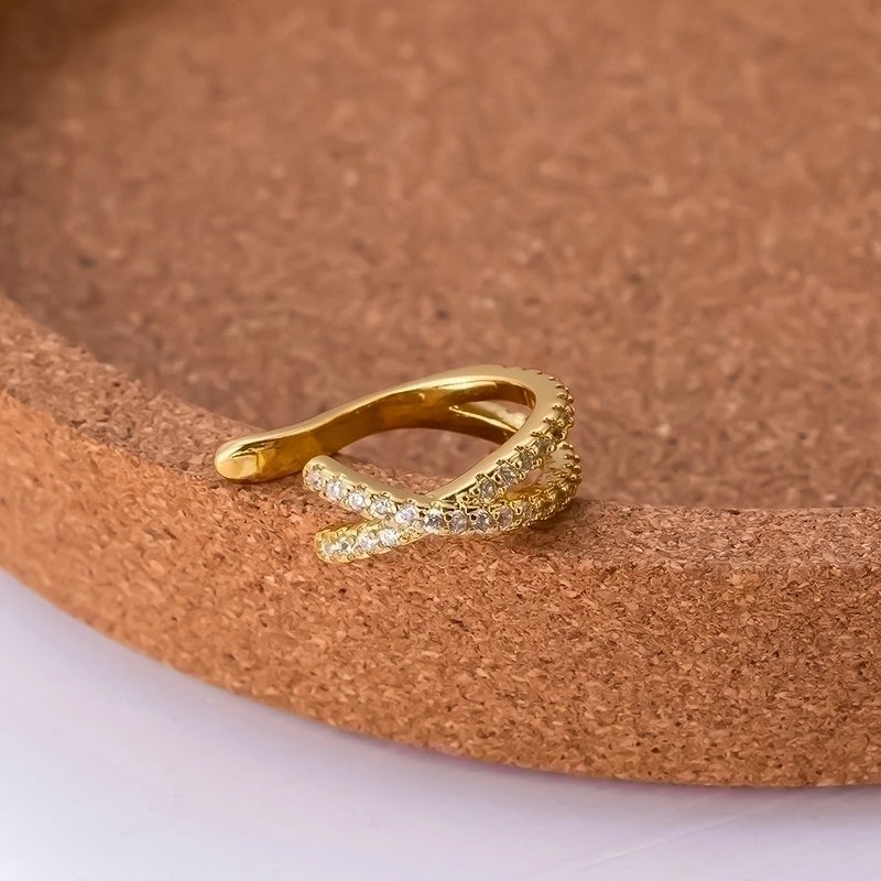 1 Piece Ear Cartilage Rings & Studs Sweet Minimalist Geometric Flower 316L Stainless Steel  Copper Plating Inlay Zircon