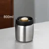 Stainless steel tea coffee bean sealed jar moisture-proof household press vacuum jar