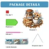 (US Local)Acrylic Special Shape Coffee 5D DIY Diamond Painting Dots Pendant for Window