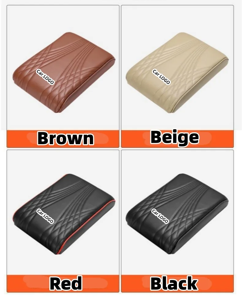 Car multifunctional leather raised cushion armrest box mat