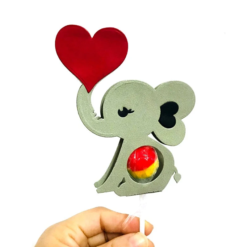 TP 2021 New Elephant Lillipop Holder Metal Cutting Dies Stencil For DIY Scrapbooking/photo Album Decorative Embossing Paper Card