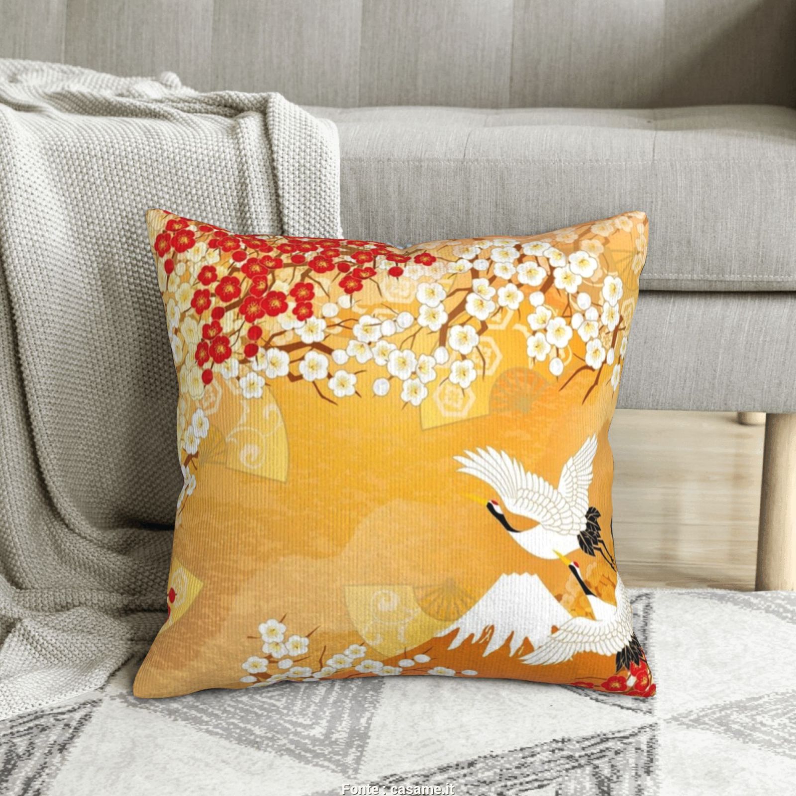 Comstylish Japanese Cherry Blossom Art Print Pillow
