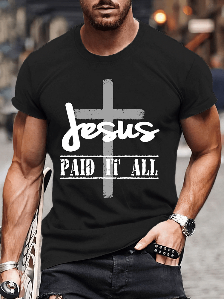 Jesus Paid It All Men's T-Shirts