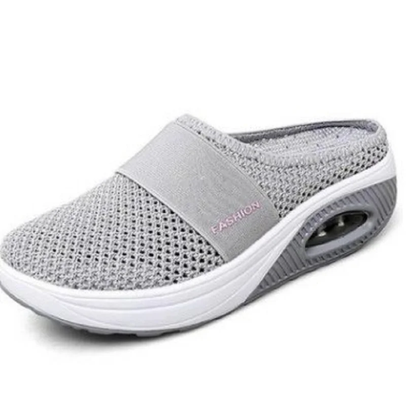 Qengg New Women Vulcanize Shoes Casual Increase Height Non-slip Platform Breathable Mesh Outdoor Walking Slippers Zapatillas De Mujer