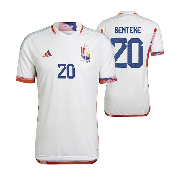 Maillot Belgique Christian Benteke 20 Extérieur Coupe du monde 2022