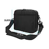 For 9.5-10.5 Inch DVD Players Double Zippered Storage Case with 2 Pockets Nylon Crossbody Protective Bag Adjustable Strap Shockproof Storage Organizer DVD Players Accessories