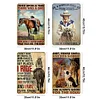 4pcs - Cowboy - Vintage Metal Signs(12*16Inch) - Cowboy