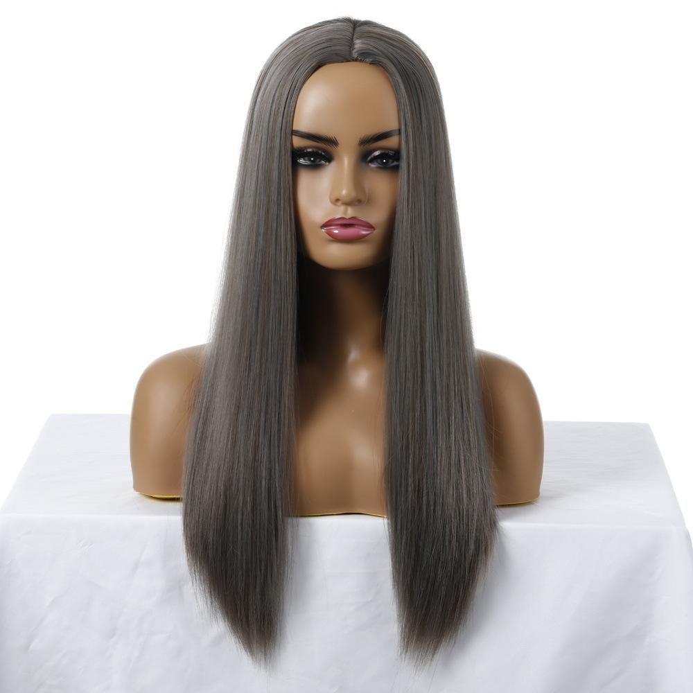 European and American Multicolor Long Straight Hair Women's Chemical Fiber Wig Set | EGEMISS