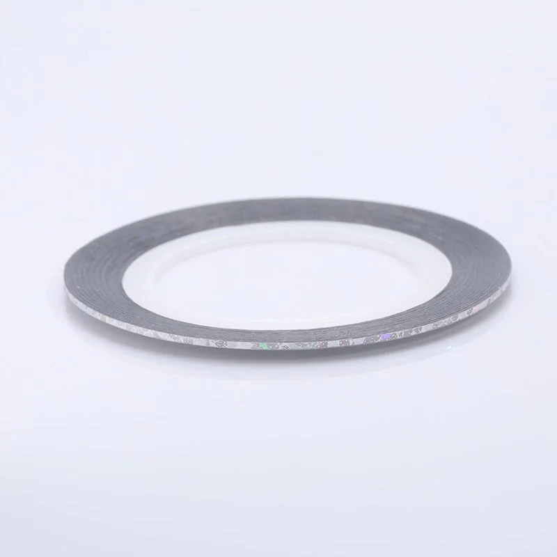 12 Rolls 2mm Matte Glitter Nail Striping Tape Line Rainbow Multi Color Styling Tool Sticker Decal  DIY Decoration-Nail Inspo