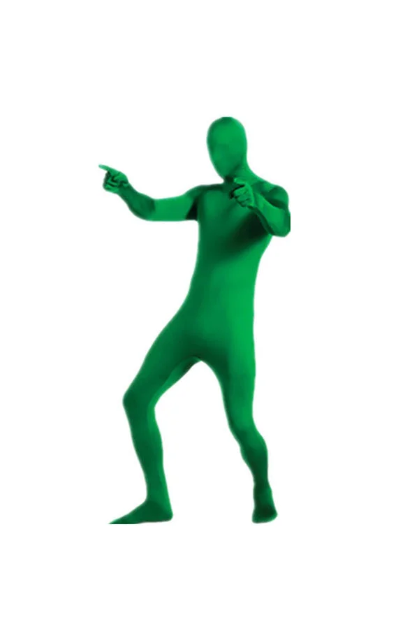 Halloween Long Sleeve Man Skin-Tight Zentai Costume Green-elleschic