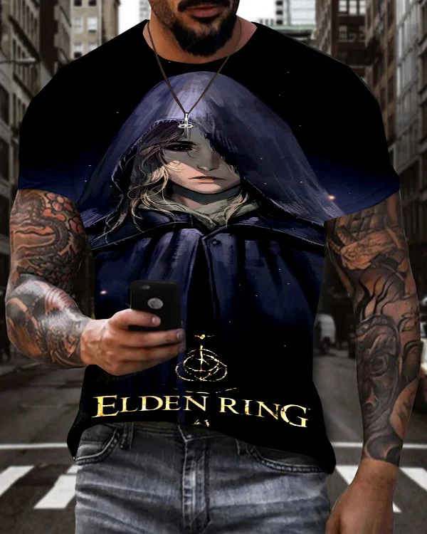 Men's ELDEN RING 3D Printed Casual Short Sleeve Top