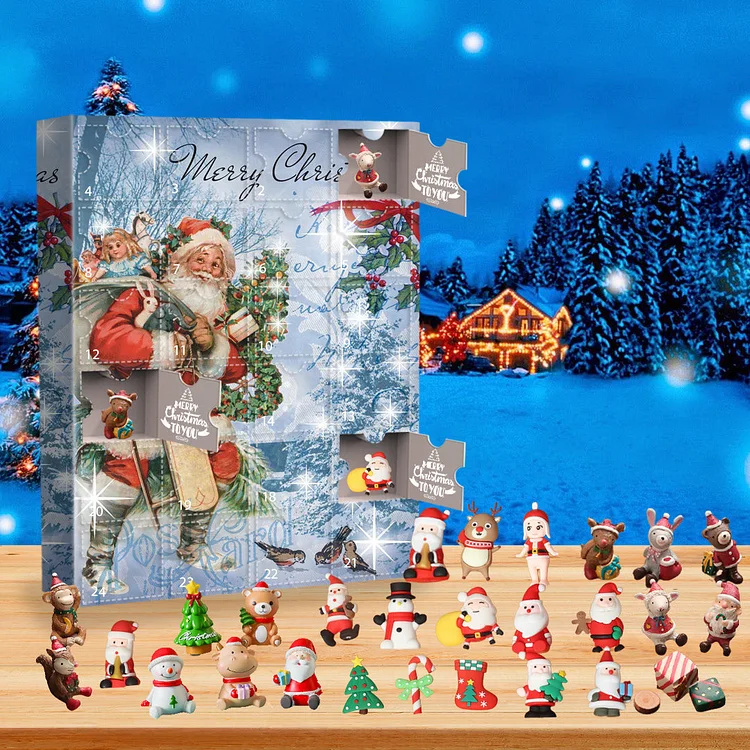 Santa Claus Advent Calendar -- The One With 24 Little Doors
