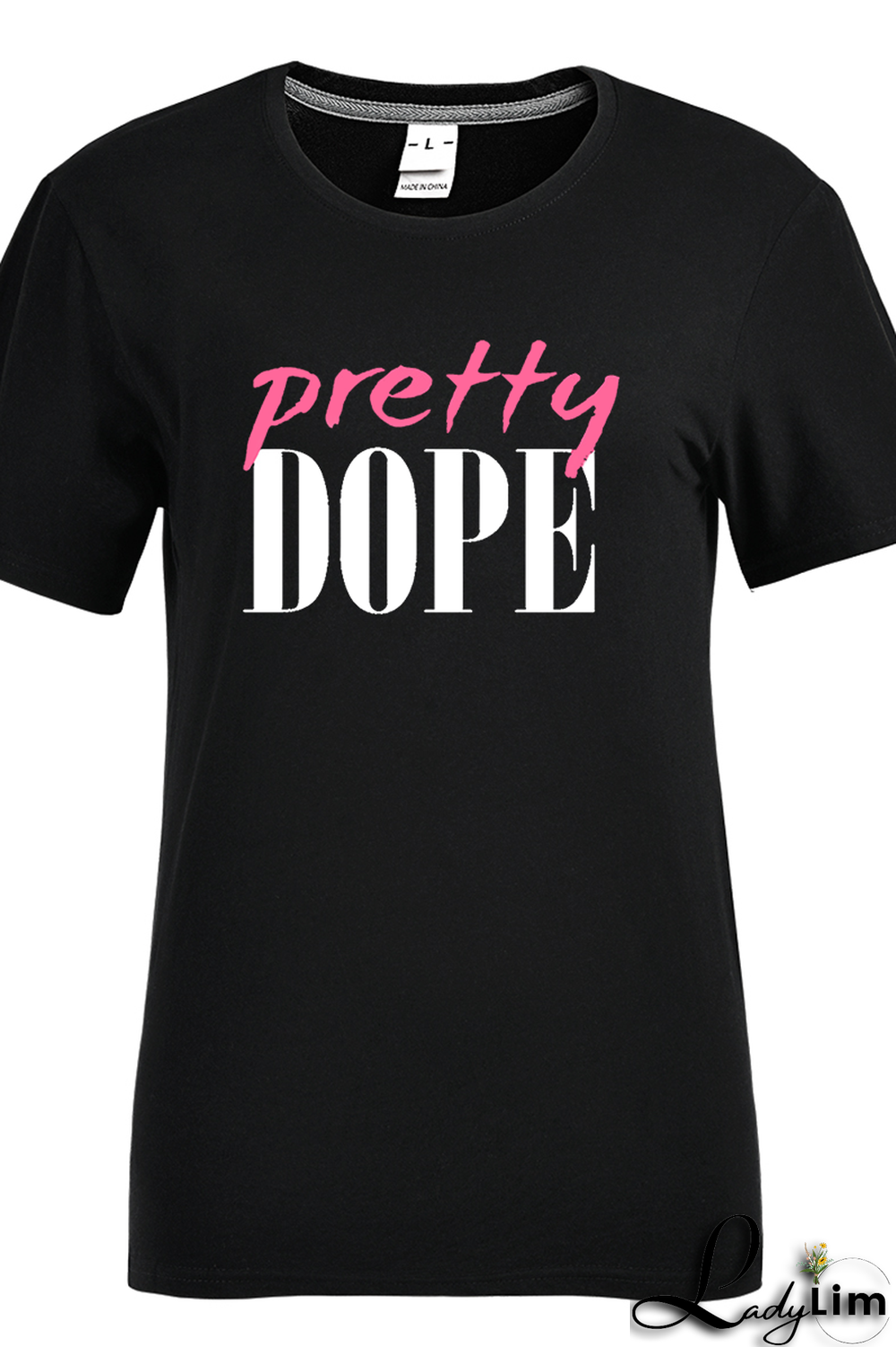 Black Casual Daily Print Split Joint Letter O Neck T-Shirts