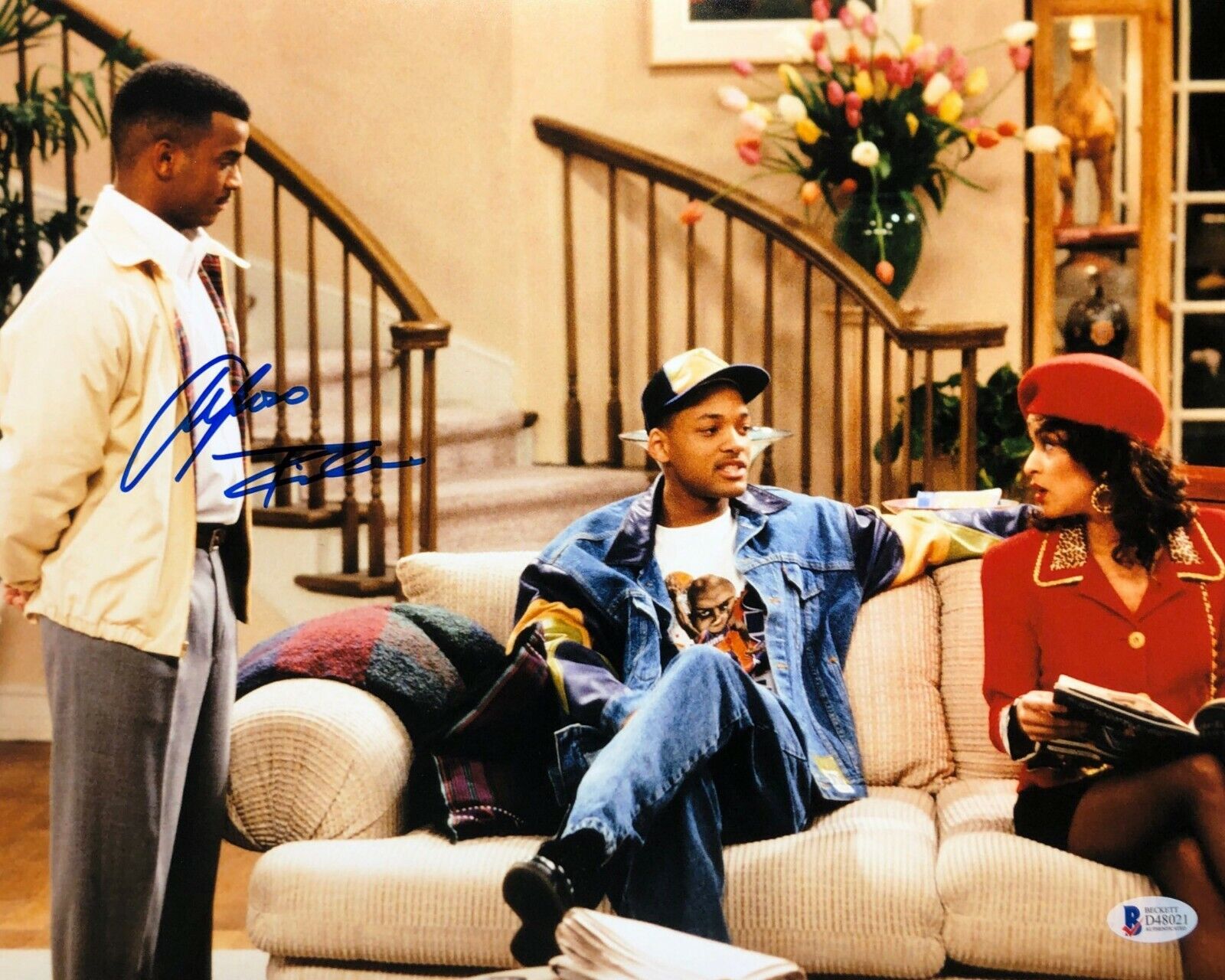 Alfonso Ribeiro Signed 'Fresh Prince Of Bel-Air' 11x14 Photo Poster painting BAS Beckett D48021