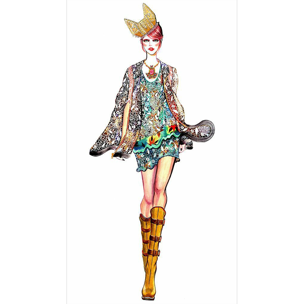 

Fashion Design Women - Round Drill Diamond Painting - 30*50CM, 501 Original