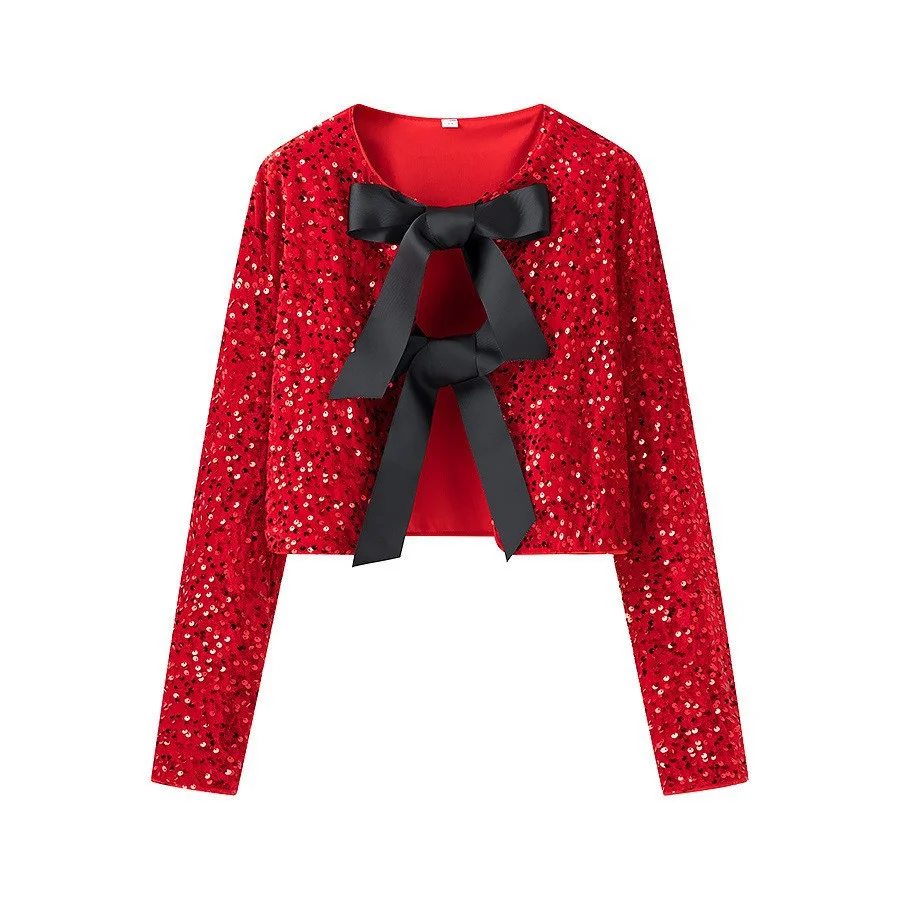 Nigikala Nigikala Explosive Women's Two-Color Bow Tie With Sel Dress Tide