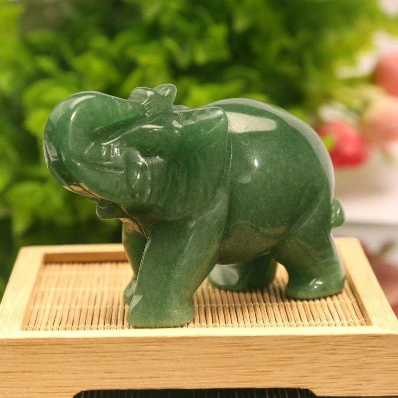 Handmade Jade Elephant Figurine