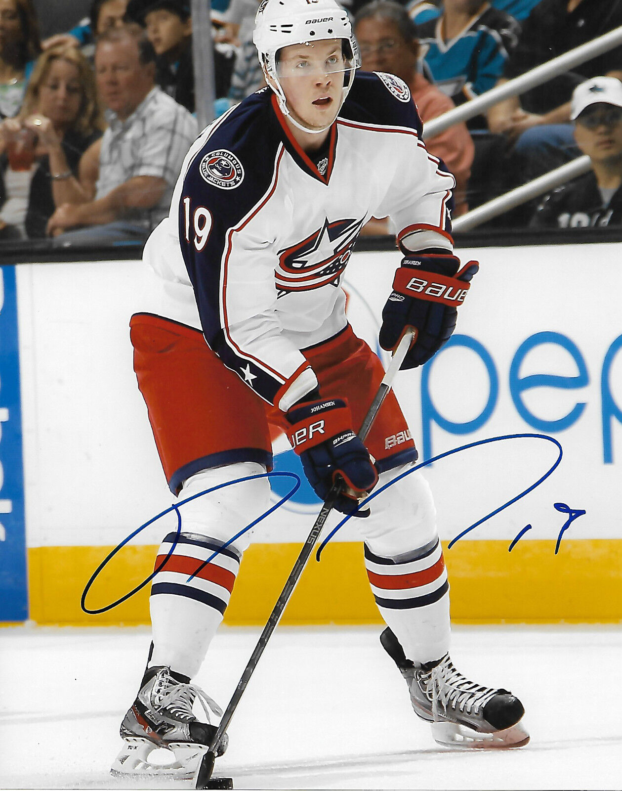 Columbus Blue Ryan Johansen Signed Autographed 8x10 Photo Poster painting COA B