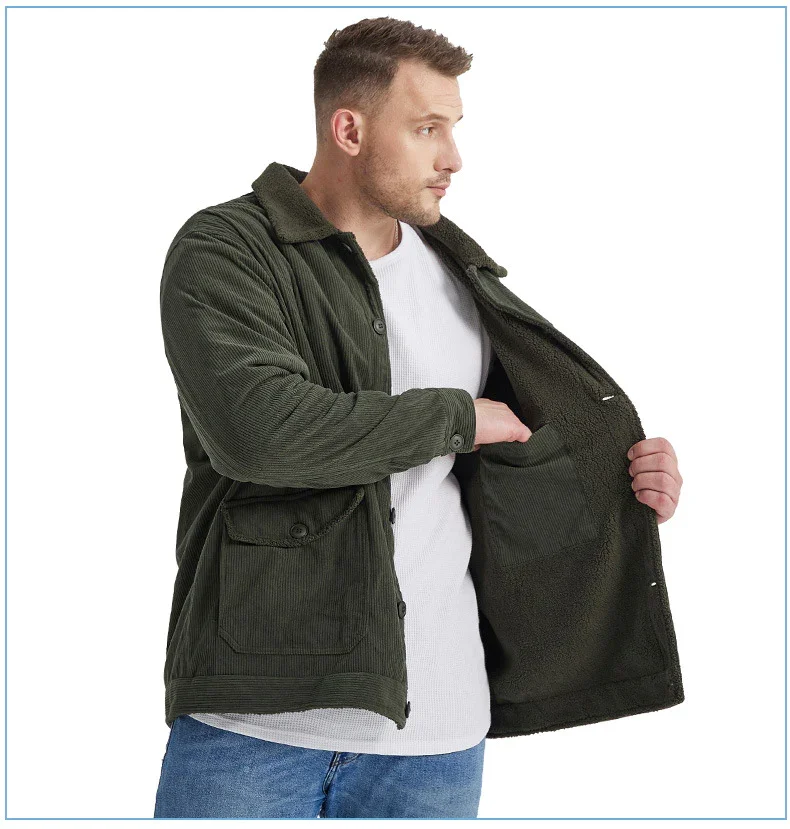 Men's Sherpa Button Lapel Jacket
