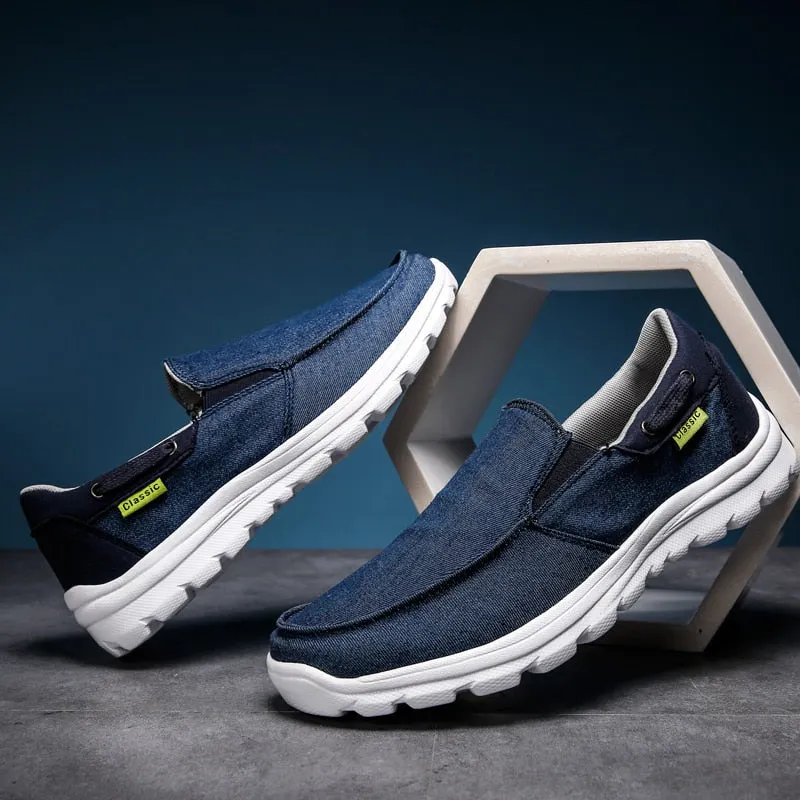 Spring New Fashion Men Canvas Shoes Outdoor Trend All-match Flats Shoes Breathable Slip-on Hard-wearing Footwear Comfort Casual