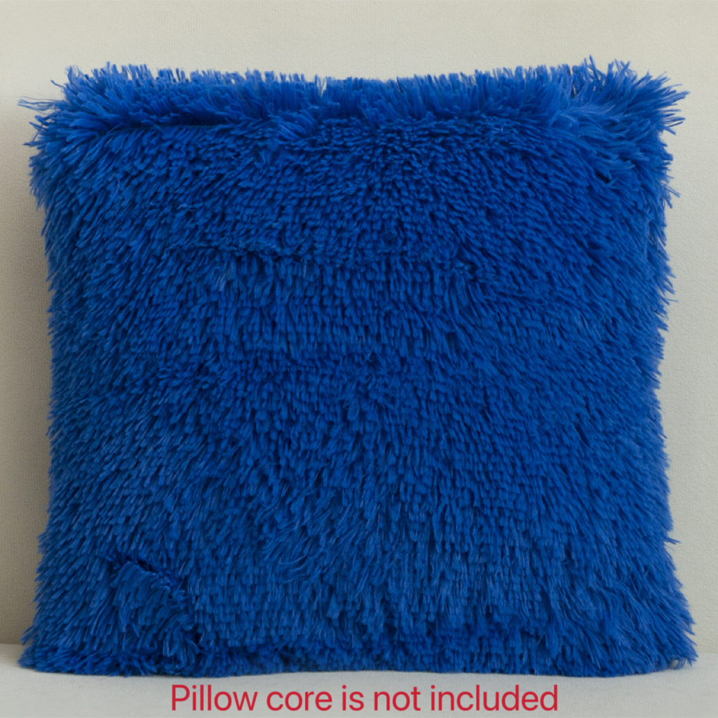 1 Pack Luxury Faux Fur Throw Pillow Cover Deluxe Decorative Plush Pillow Case Cushion Cover Shell For Sofa Bedroom Car 16x16in
