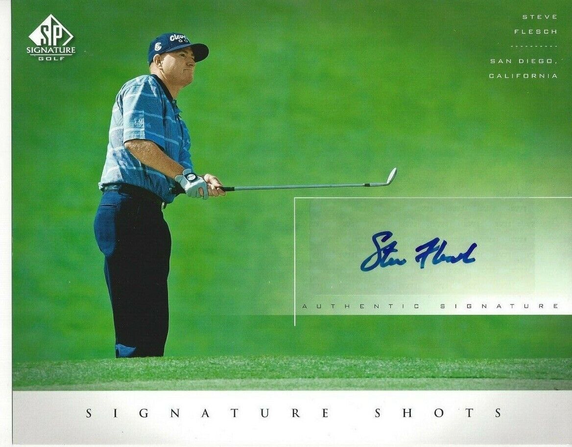 Steve Flesch Autographed 8x10 PGA Upper Deck SP SignatureC743