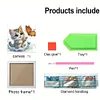 5D DIY Partial Special Shaped Drill Diamond Painting Kit Cat Decor With Frame Kit 18x18cm