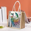 Jupe color&eacute;e pour dame, sac tote DIY &agrave; peinture en diamant pour femmes adultes, kit de peinture en diamants, sac &agrave; main pour le shopping occasionnel, voyage, cadeau &agrave; usage quotidien