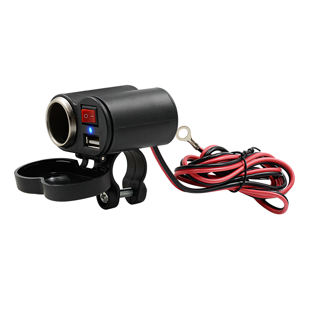 

CS-313G1 Motorcycle USB Charger Cigarette Lighter Socket Outlet with Switch, 501 Original