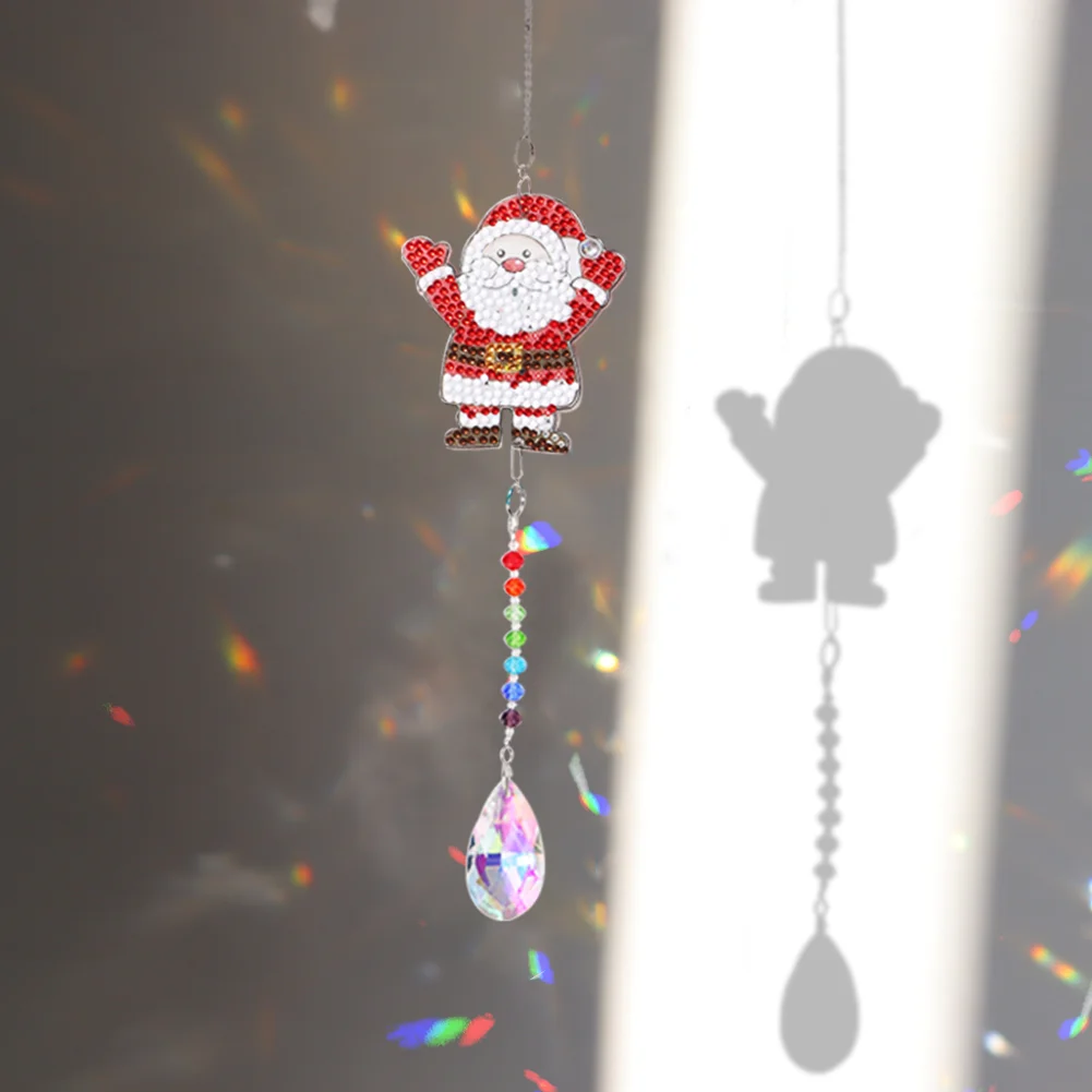 DIY Diamond Painting Sun Catcher - Santa Claus