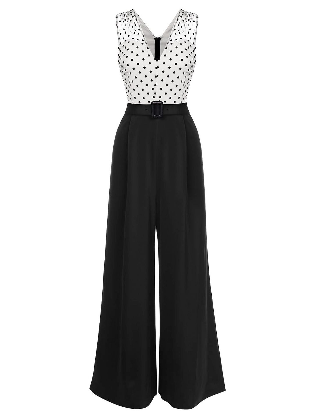 1950s-polka-dot-patchwork-belt-jumpsuit