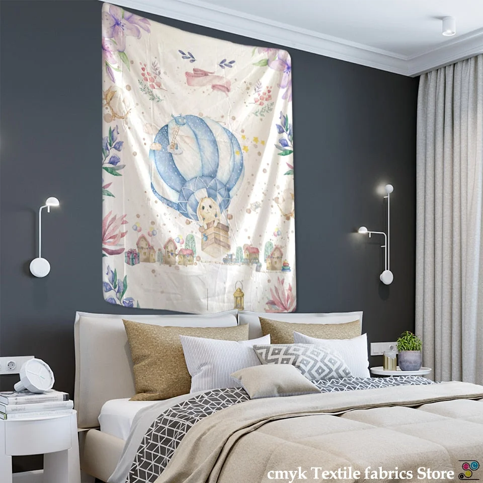 Zoo Cartoon Illustration Tapestry Wall Hanging Witchcraft Psychedelic Tapiz Hippie Cute Children Room Home Decor