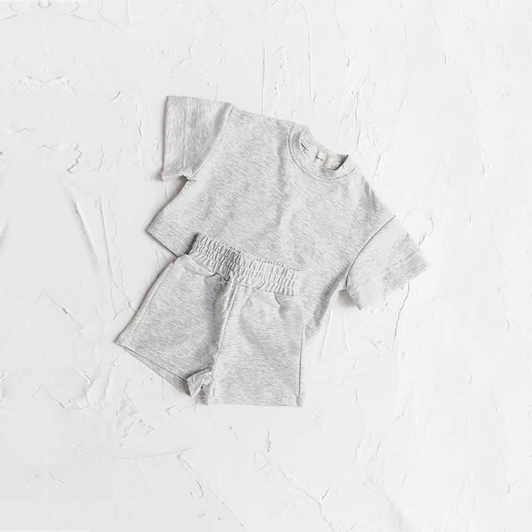 Baby Solid Color Casual 2 Pieces Set