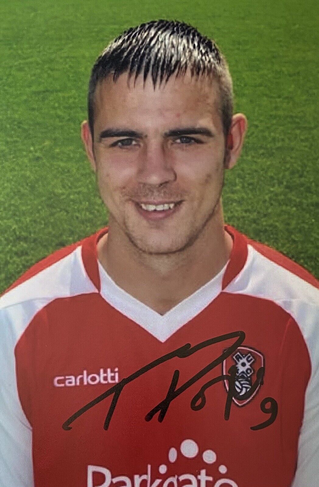 Tom Pope Genuine Hand Signed Rotherham United 6X4 Photo Poster painting