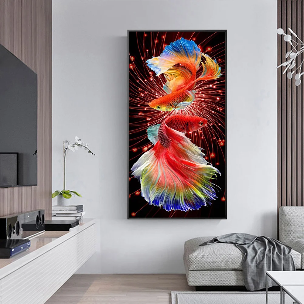Diamond Painting - Full Round Drill - Goldfish(40*80cm)