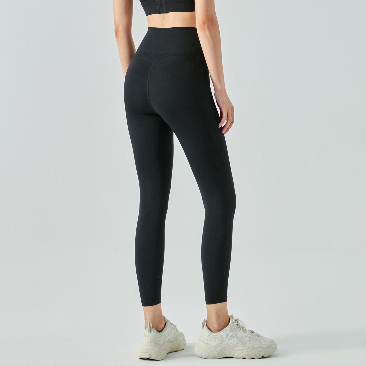 Buy Hergymclothing Black women's high rise breathable moisture wicking spandex eco friendly workout yoga pants sports leggings at an affordable price