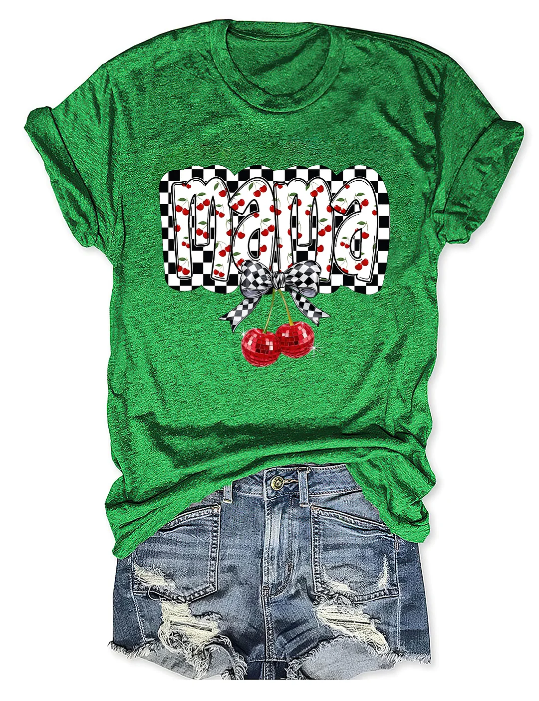 Cherry Bow Coquette Mama T-shirt