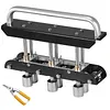 [US Local Warehouse] 3-Station Edge Roller Bender 0-90 Bending Angle Hand Sheet Metal Bender with Aluminum Alloy Handle Metal Bending Tool for Making 1/2 to 5 in 13 to 130mm Bends (Black)