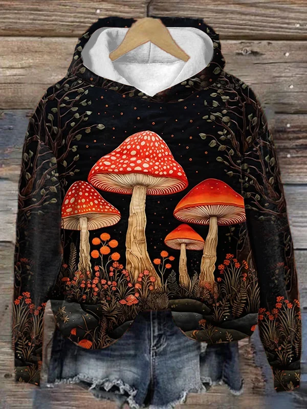 Mushroom best sale print hoodie