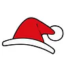 3pcs 3D Christmas Hat Car Decorative Stickers Waterproof for Automotive Exterior