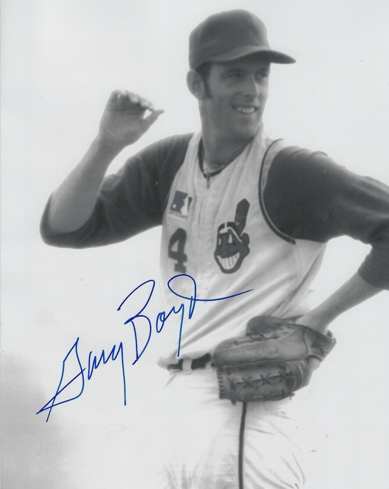 Autographed 8x10 GARY BOYD Cleveland Indians Photo Poster painting - COA