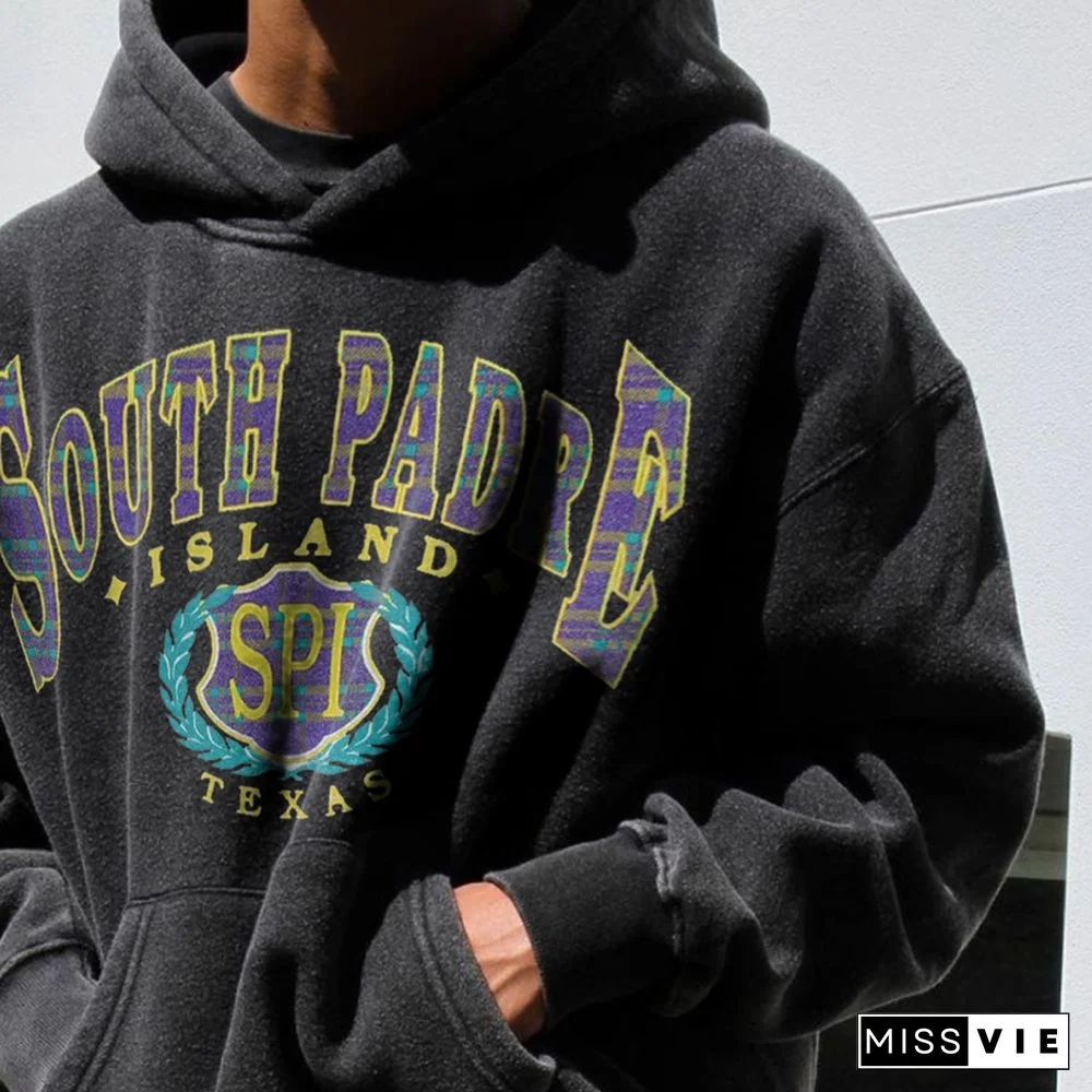 Retro South Padre Arch Print Hoodie