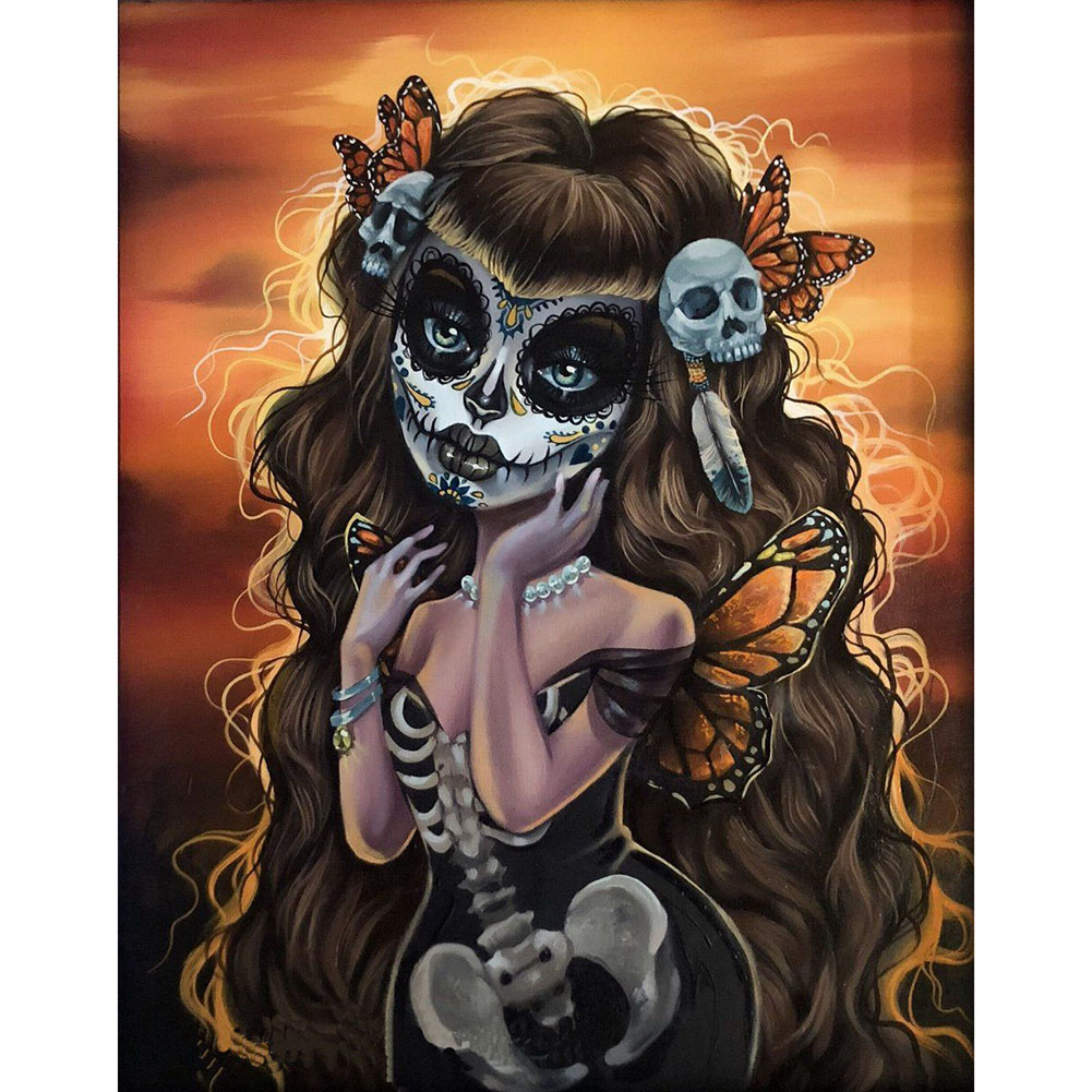 

Skeleton Girl - Round Drill Diamond Painting - 30*40CM, 501 Original
