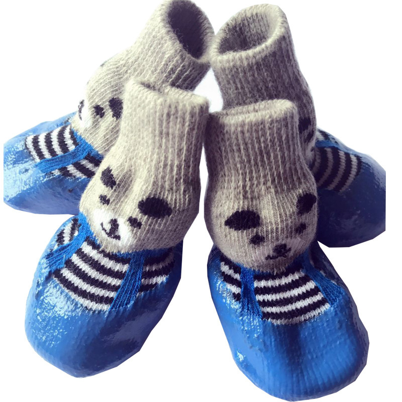 Pet Outdoor Waterproof Anti Slip Rain Shoes (2Pairs)