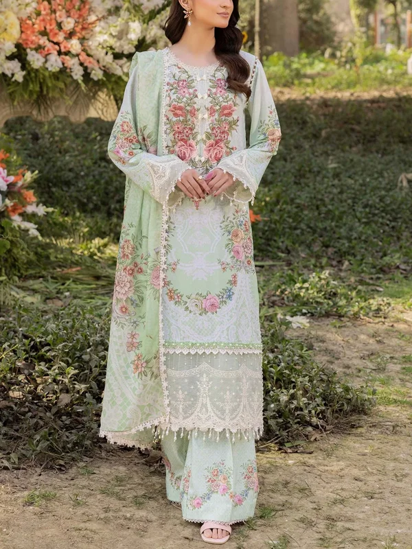 Round Neck Printed Top And Pants Suit