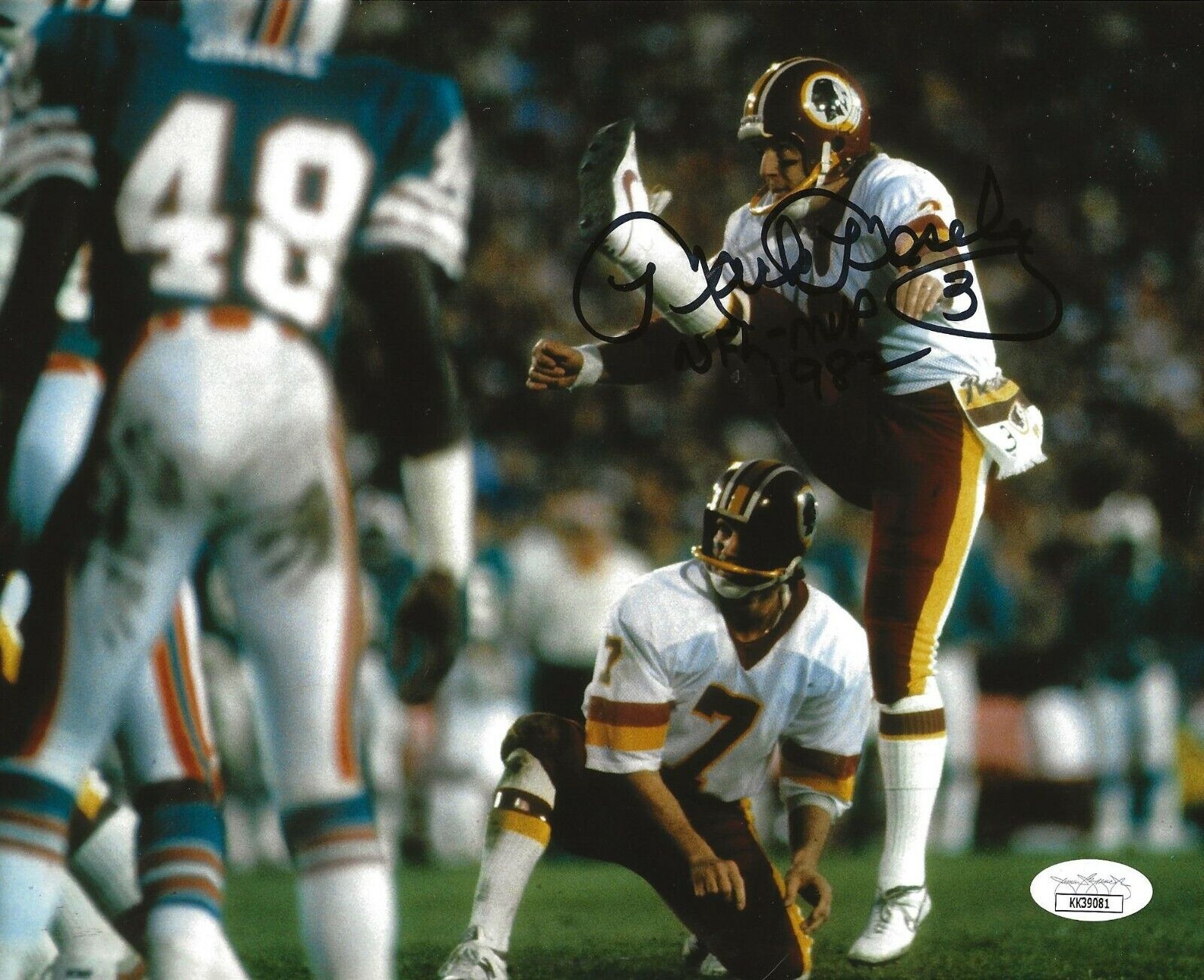 Mark Moseley signed Washington Redskins 8x10 Photo Poster painting autographed W Inscr. 4 JSA