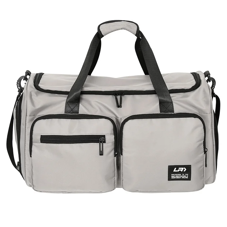 Leisure Travel Rucksack Large Capacity Short-Distance Travel Bag (Grey)