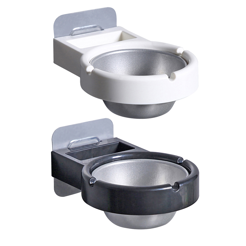 

Bathroom Suction Wall-mounted Ashtray Stainless Steel Cigarette Ash Tray, White, 501 Original