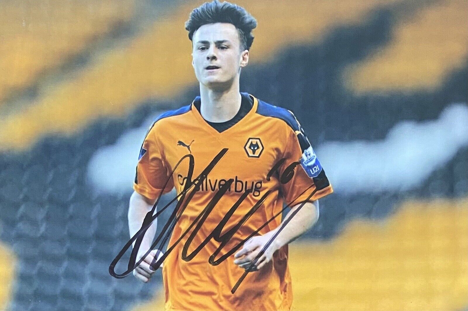 Aaron Collins Genuine Hand Signed Wolverhampton Wanderers 6X4 Photo Poster painting